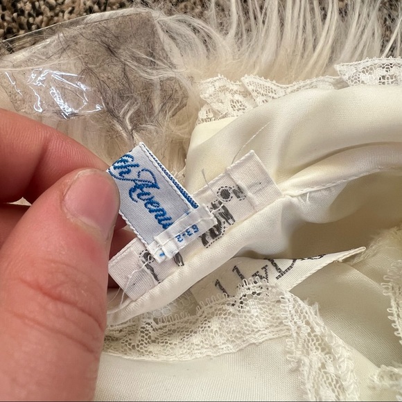 Vintage Christening Gown Baby Dior Saks Fifth Avenue White Night Gown Robe Dress - Picture 8 of 10